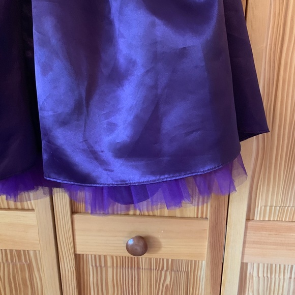 Let's Fashion Purple Ribbon Satin Prom Dress XS - Picture 3 of 6